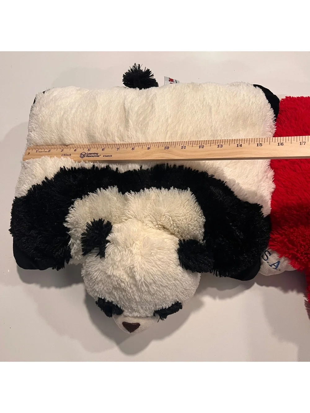 Pillow Pets Plush Stuffed Animals Plushies Set - Panda and Patriotic Dog